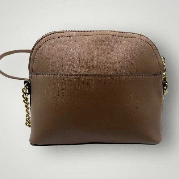 Steve Madden Crossbody Shoulder Handbag Purse Brown Bag Chain Accent - Picture 5 of 11